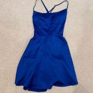 Windsor Elegant Blue Spaghetti Strap Dress